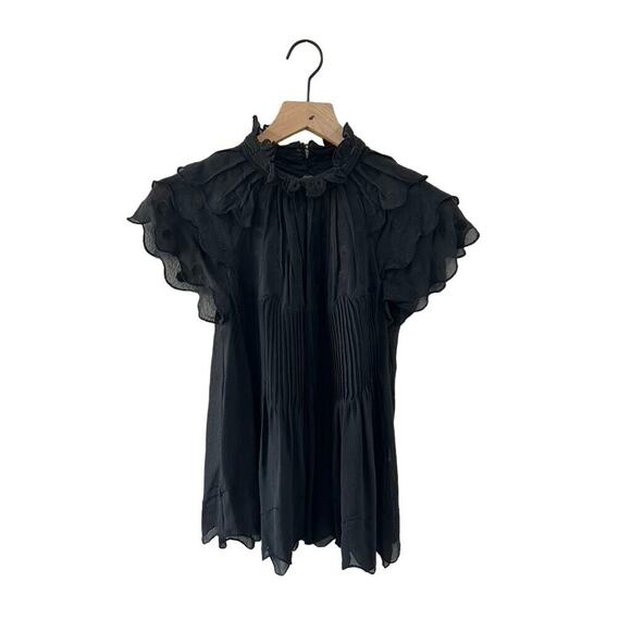 Ulla Johnson Tops - Ulla Johnson Black Silk Blouse
